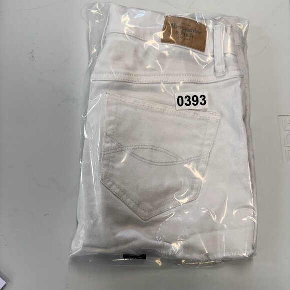 Abercrombie and Fitch Shorts Womens 25 White Cut Off Mid Rise Button Fly - Picture 11 of 11